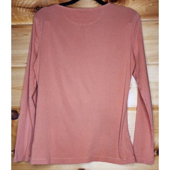 Women's Lauren Ralph Lauren Orange Solid Peasant M Lace Tunic Lagenlook Breath - Picture 11 of 14